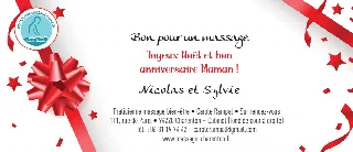 Exemple de carte cadeau personnalisée (cliquer pour agrandir)